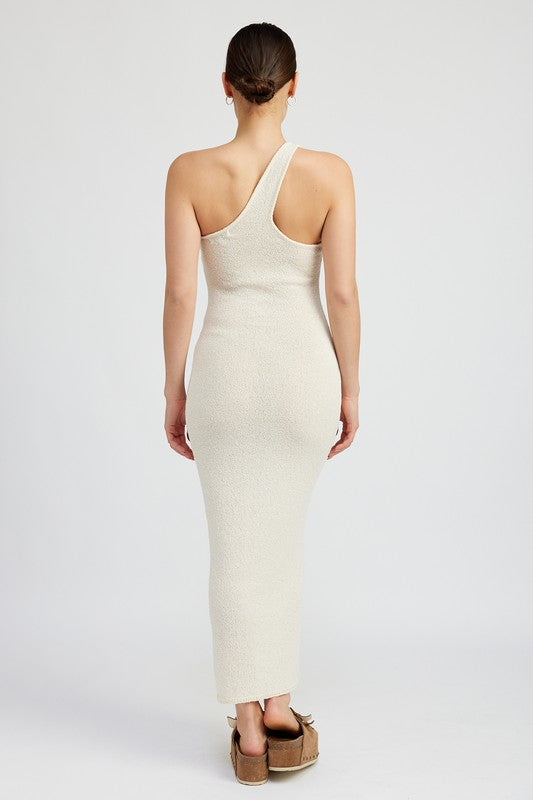 ONE SHOULDER MAXI DRESS-Charmful Clothing Boutique