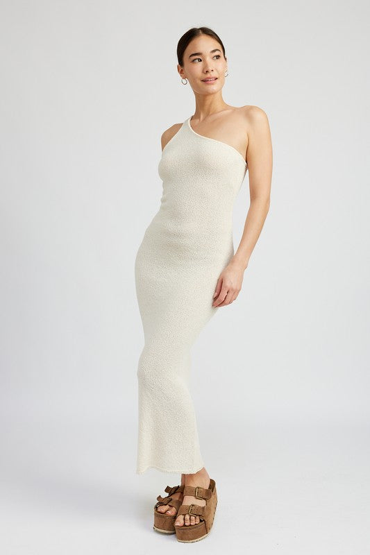 ONE SHOULDER MAXI DRESS-Charmful Clothing Boutique