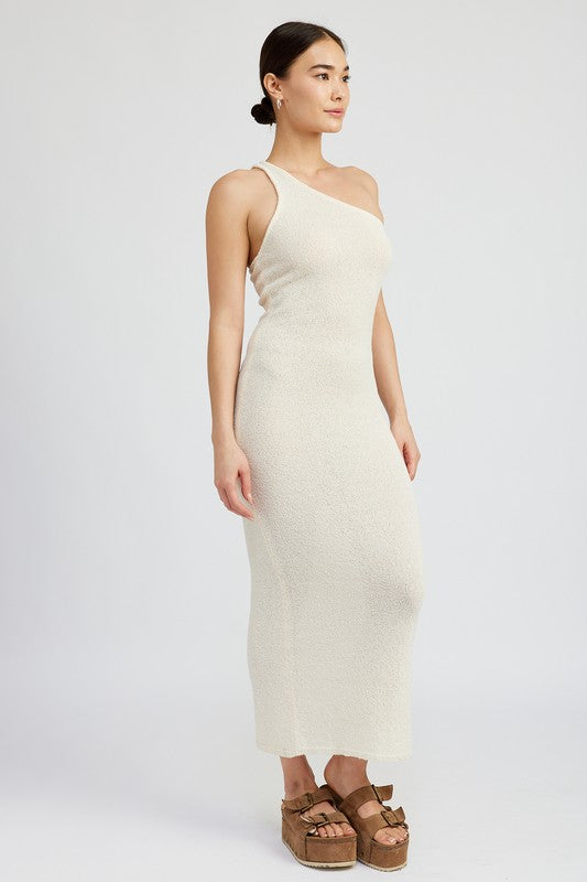 ONE SHOULDER MAXI DRESS-Charmful Clothing Boutique