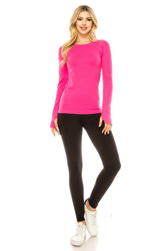 Long Sleeve Workout Shirts for Women-Charmful Clothing Boutique