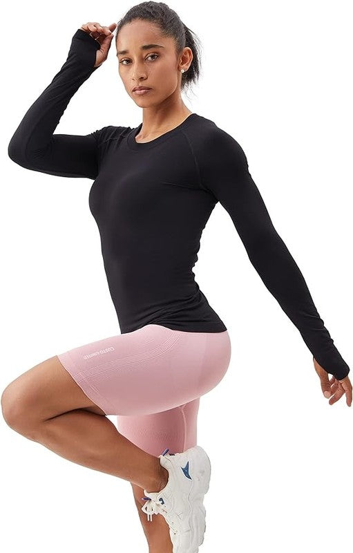 Long Sleeve Workout Shirts for Women-Charmful Clothing Boutique