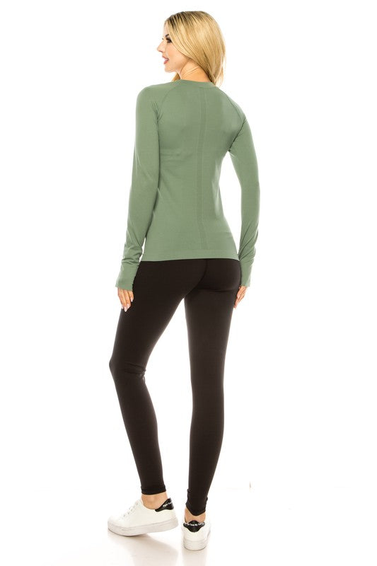 Long Sleeve Workout Shirts for Women-Charmful Clothing Boutique