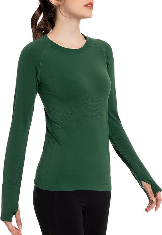Long Sleeve Workout Shirts for Women-Charmful Clothing Boutique