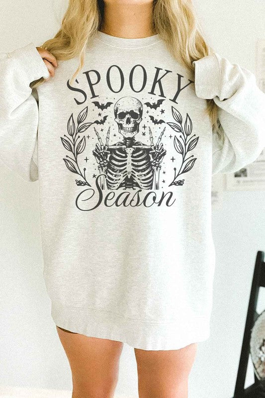 SPOOKY SEASON HALLOWEEN OVERSIZED SWEATSHIRT-Charmful Clothing Boutique