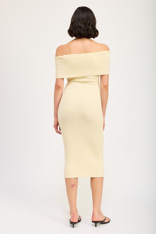 STRAPLESS BODYCON MIDI DRESS-Charmful Clothing Boutique