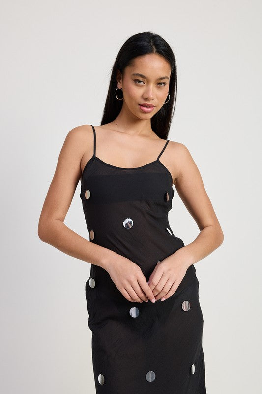 SQUARE NECK MIDI BIAS DRESS-Charmful Clothing Boutique