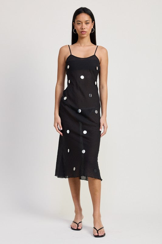 SQUARE NECK MIDI BIAS DRESS-Charmful Clothing Boutique