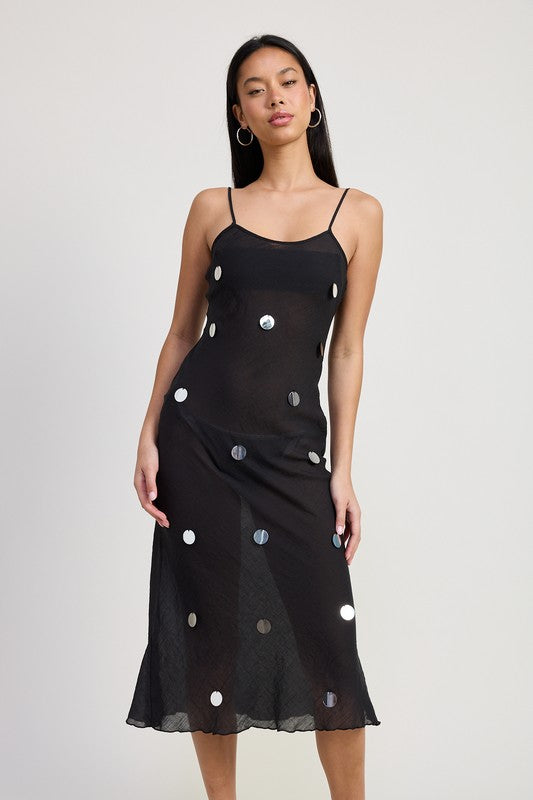 SQUARE NECK MIDI BIAS DRESS-Charmful Clothing Boutique