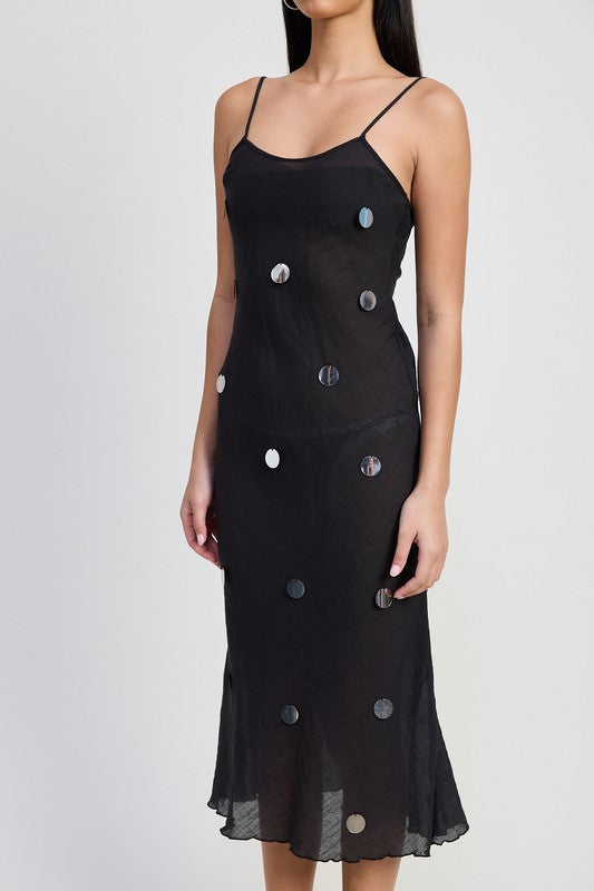 SQUARE NECK MIDI BIAS DRESS-Charmful Clothing Boutique