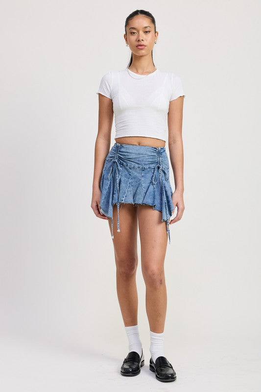 RUFFLE MINI SKIRT-Charmful Clothing Boutique