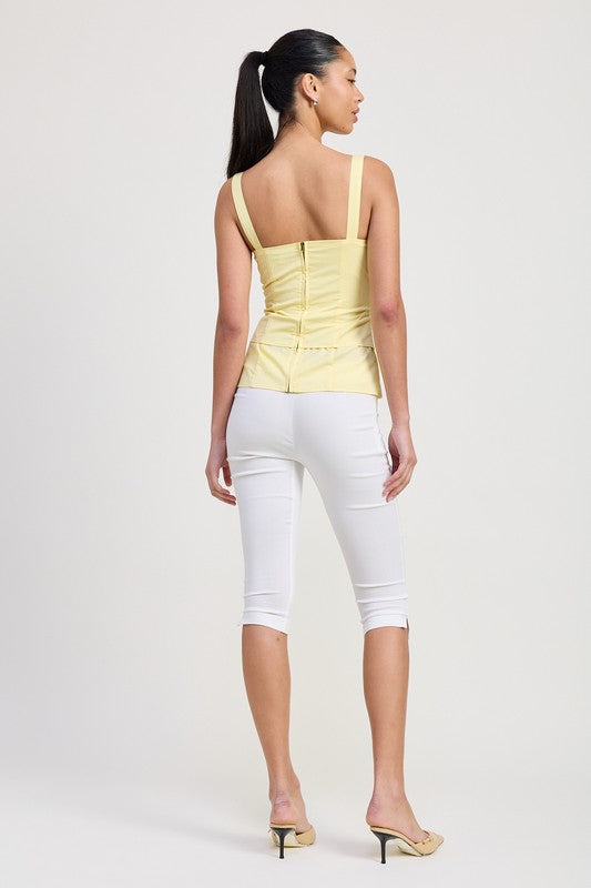 SQAURE NECK CORSET TOP-Charmful Clothing Boutique