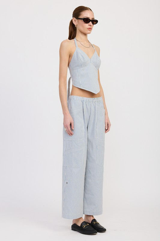 HALTER NECK BUSTIER TOP-Charmful Clothing Boutique
