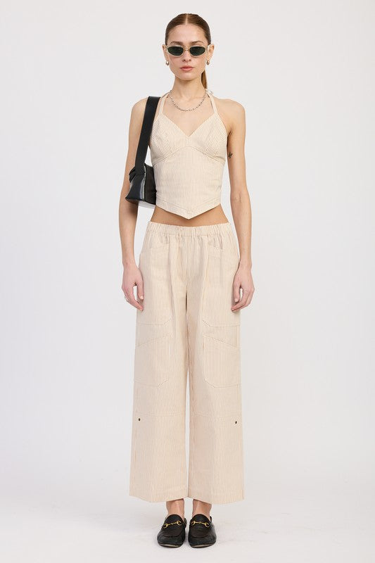 HALTER NECK BUSTIER TOP-Charmful Clothing Boutique