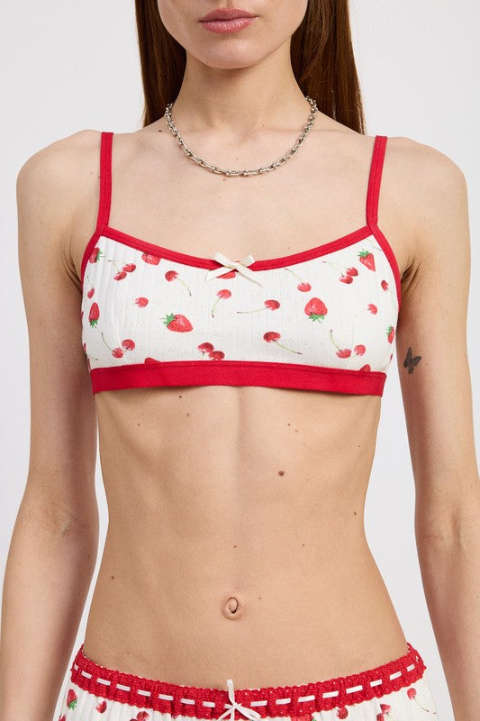 PRINTED JERSEY BRALETTE-Charmful Clothing Boutique