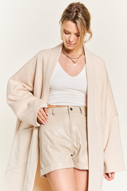 OVERSIZED KNIT CARDIGAN PLUS JJO5013P-Charmful Clothing Boutique
