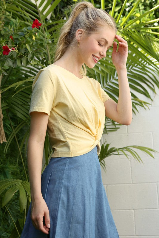 SS twisted top-Charmful Clothing Boutique