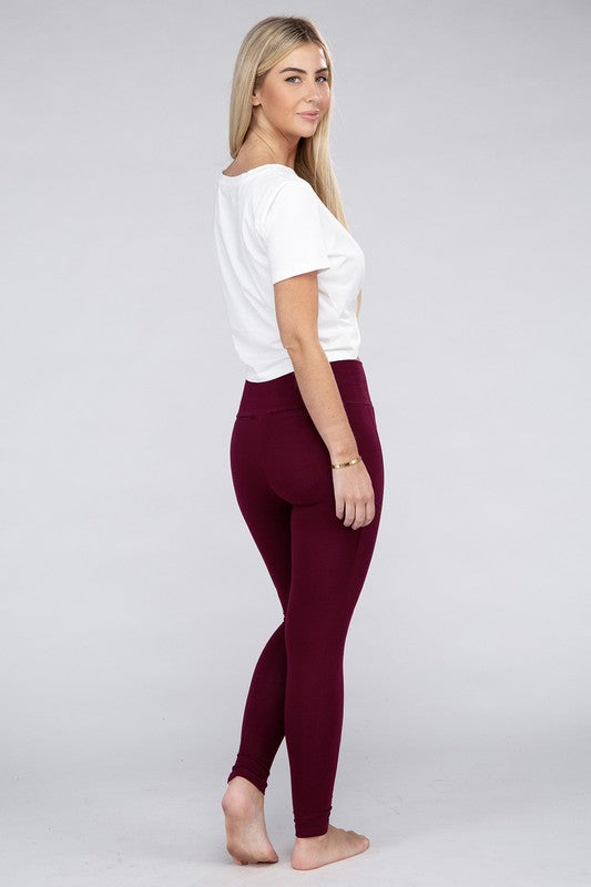 Active Leggings Featuring Concealed Pockets-Charmful Clothing Boutique