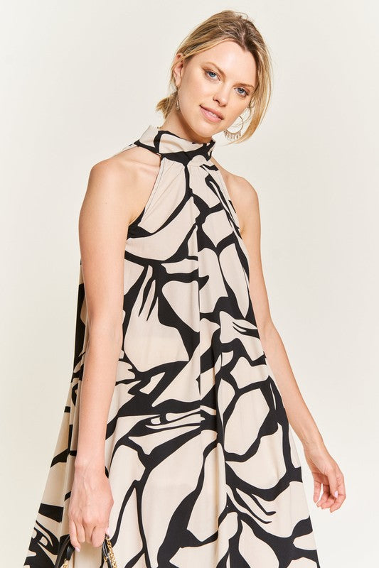 Resort style halter neck short sundress PLUS-Charmful Clothing Boutique