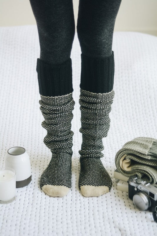 Knitted Lounge Socks-Charmful Clothing Boutique