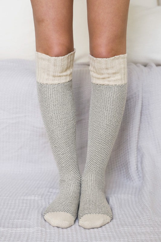 Knitted Lounge Socks-Charmful Clothing Boutique