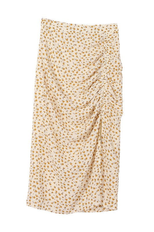 ruched dressy bottom skirt-Charmful Clothing Boutique