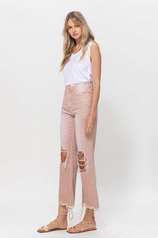 90's Vintage Crop Flare Jeans-Charmful Clothing Boutique