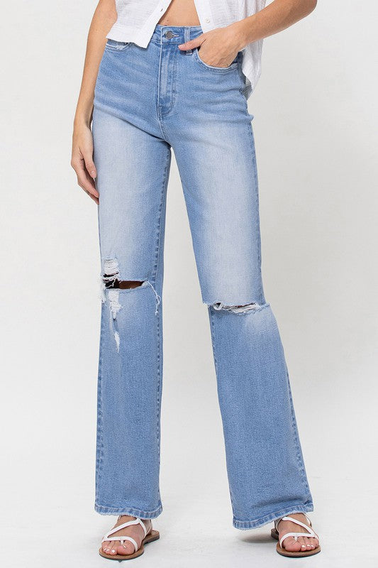 High Rise Vintage Flare Jeans-Charmful Clothing Boutique