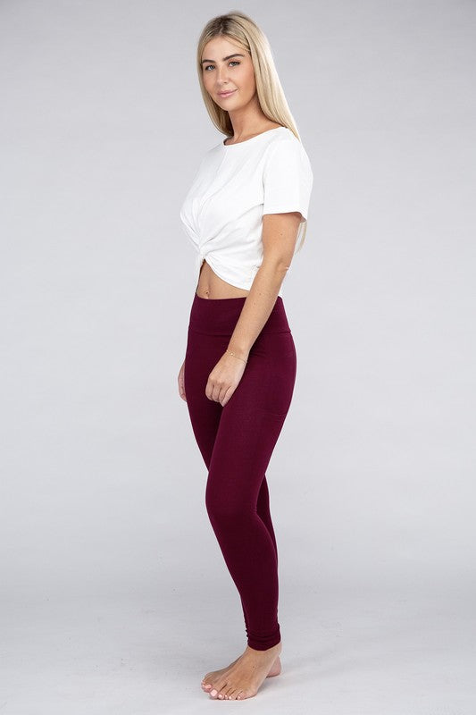 Active Leggings Featuring Concealed Pockets-Charmful Clothing Boutique