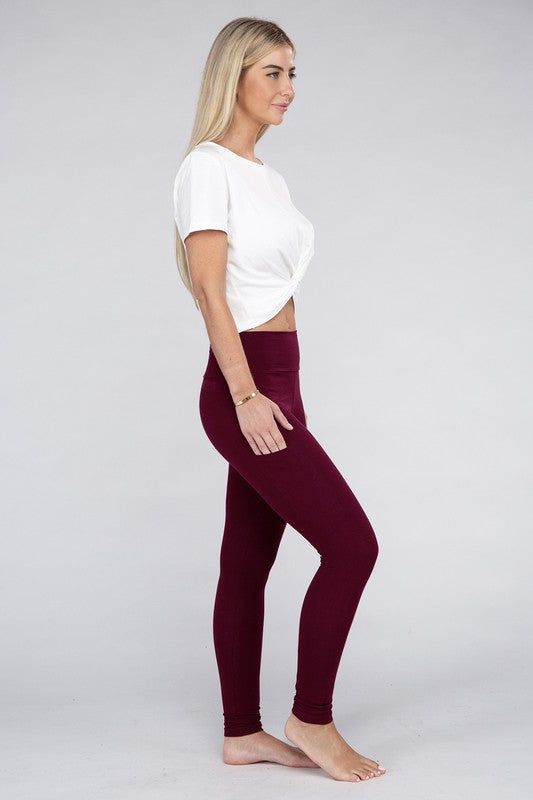 Active Leggings Featuring Concealed Pockets-Charmful Clothing Boutique