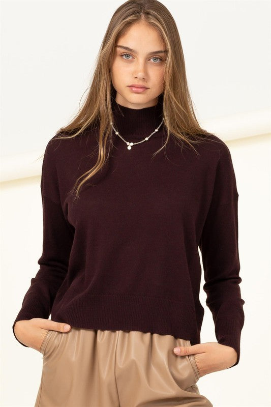 Warm Personality High-Neckline Sweater-Charmful Clothing Boutique