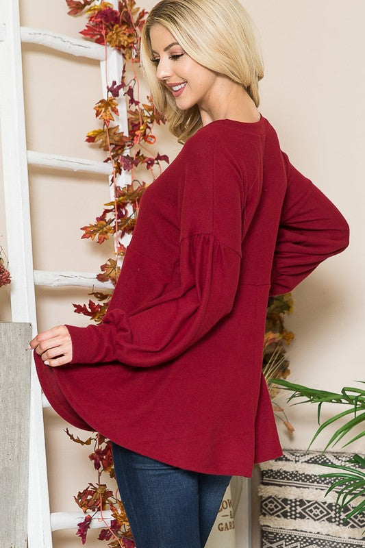 Soft Knit Babydoll-Charmful Clothing Boutique