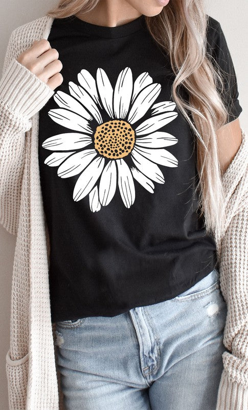 Daisy Graphic Tee-Charmful Clothing Boutique