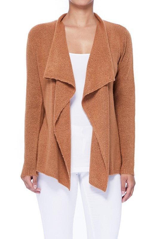 Draped Stylish Cape Sweater Cardigan-Charmful Clothing Boutique