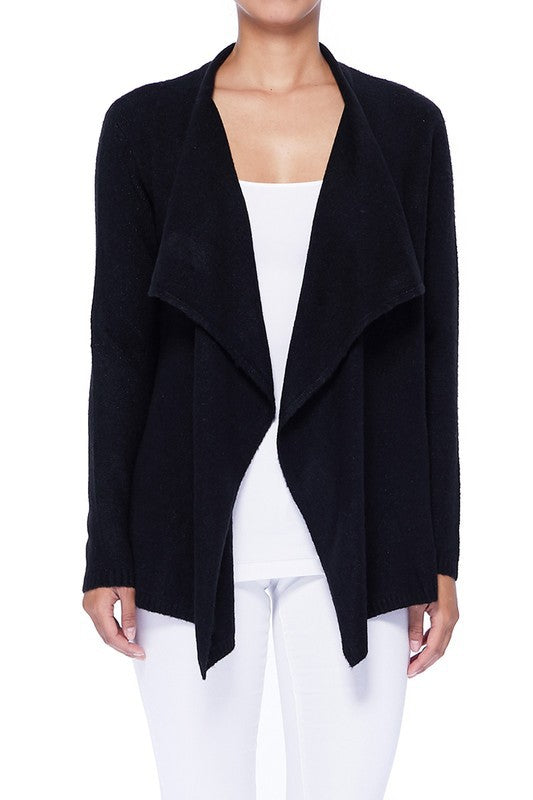 Draped Stylish Cape Sweater Cardigan-Charmful Clothing Boutique