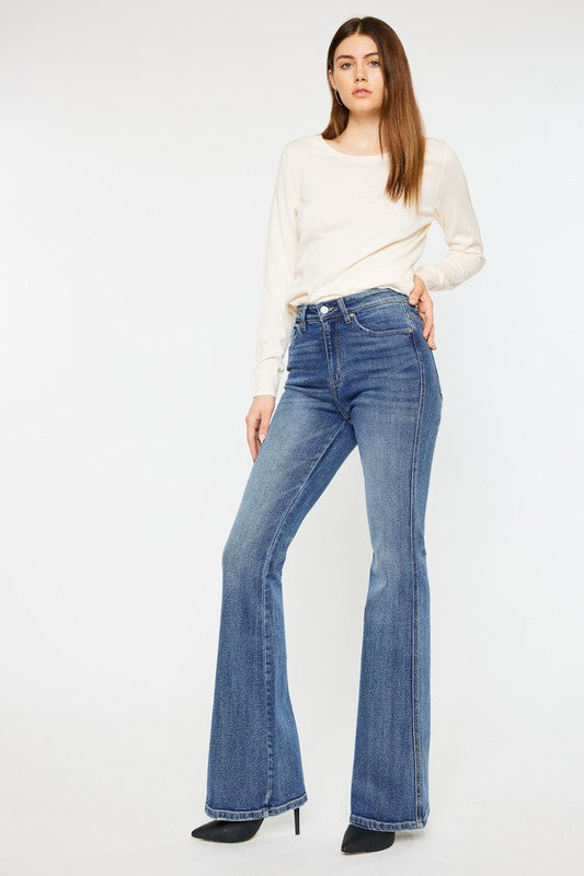 Kan Can High Rise Flare Jeans-Charmful Clothing Boutique