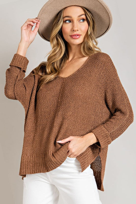 Crew Neck Knit Sweater-Charmful Clothing Boutique