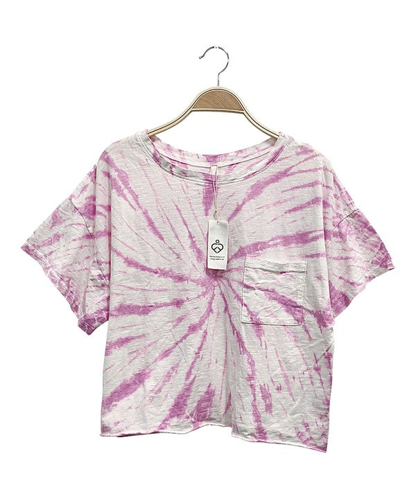 TWIST COTTON TIE DYE T-Charmful Clothing Boutique