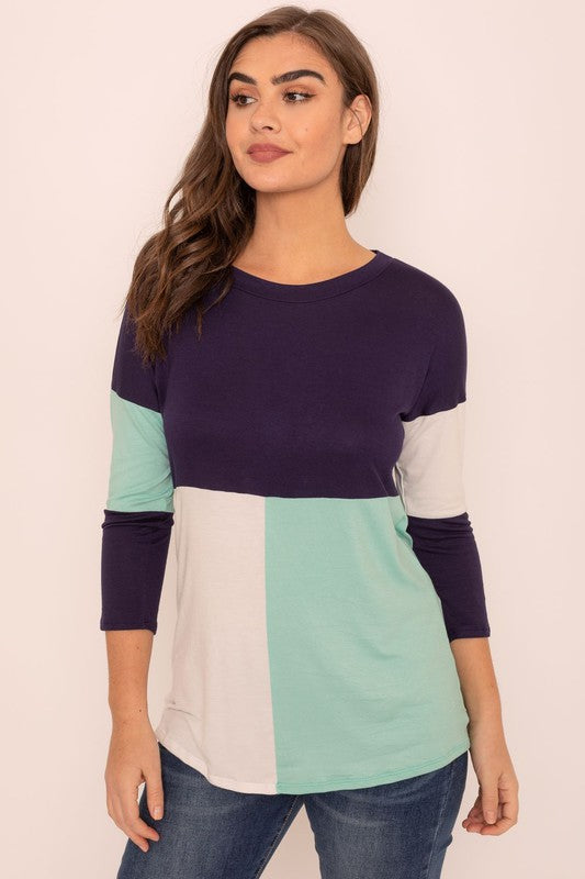 Color Block Tunic-Charmful Clothing Boutique