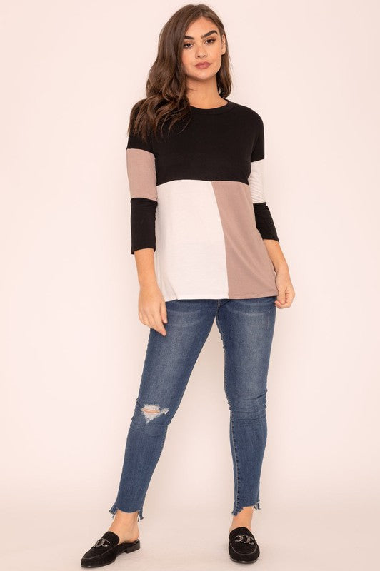 Color Block Tunic-Charmful Clothing Boutique