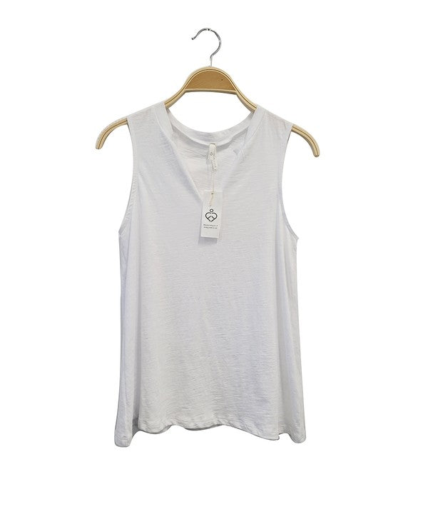 V SHAPE SLEEVELESS TOP-Charmful Clothing Boutique