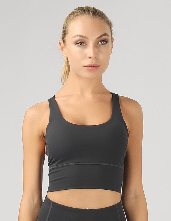 Strappy Back Active Crop Top-Charmful Clothing Boutique