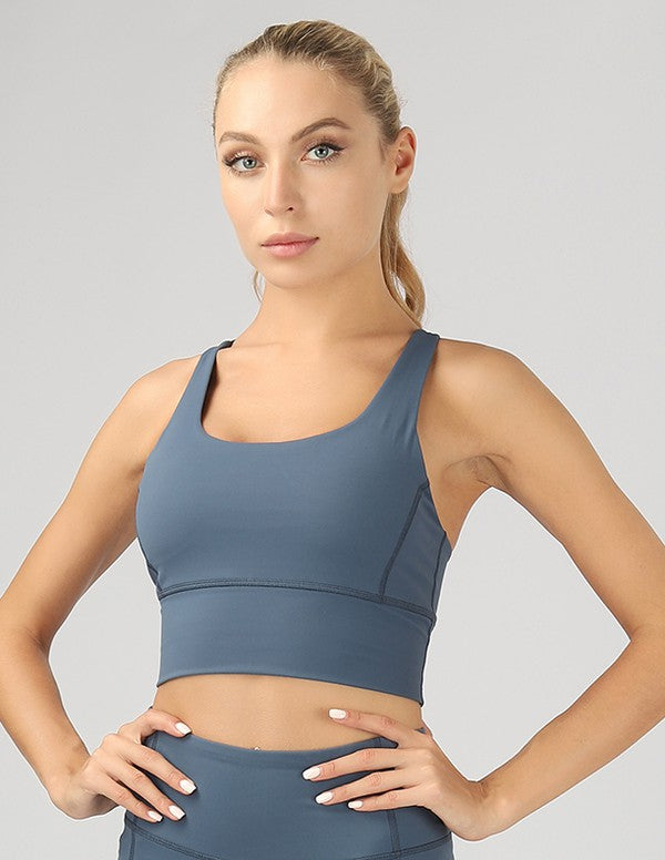 Strappy Back Active Crop Top-Charmful Clothing Boutique