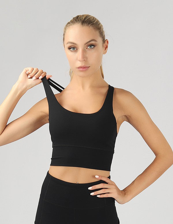 Strappy Back Active Crop Top-Charmful Clothing Boutique