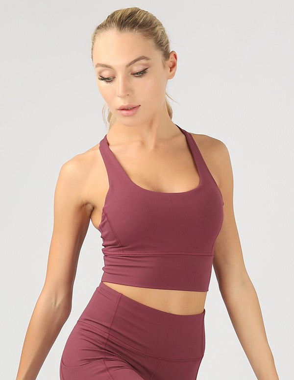 Strappy Back Active Crop Top-Charmful Clothing Boutique