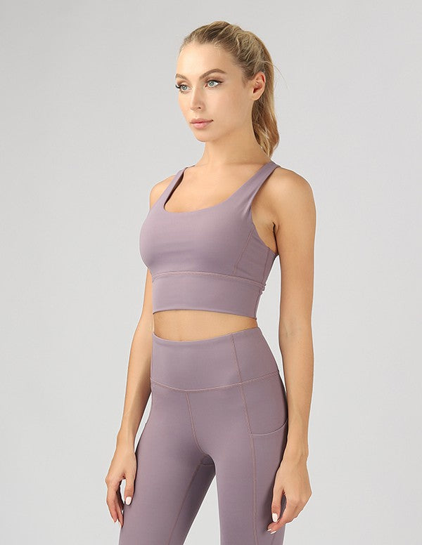 Strappy Back Active Crop Top-Charmful Clothing Boutique