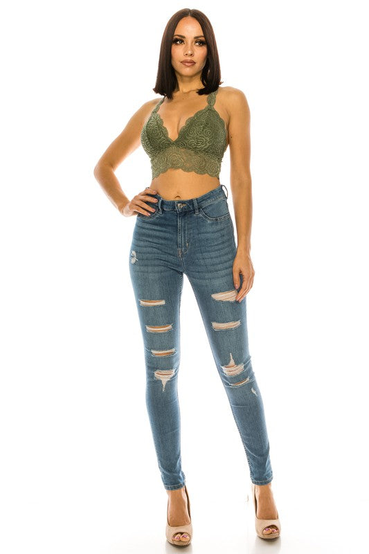 Lace Crop Top-Charmful Clothing Boutique