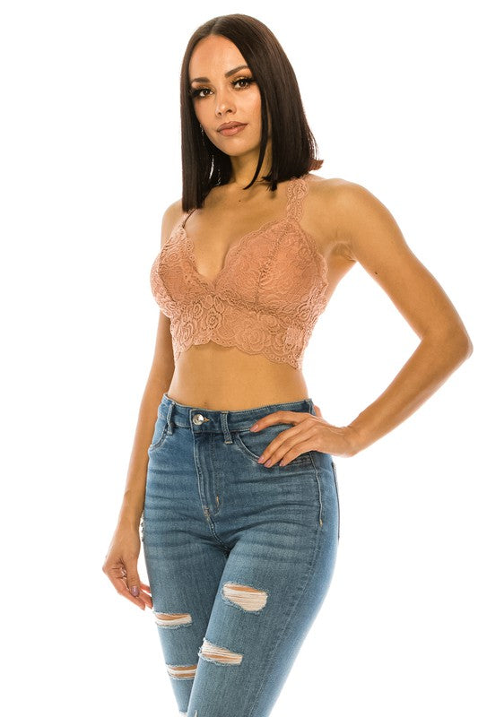 Lace Crop Top-Charmful Clothing Boutique