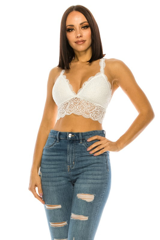 Lace Crop Top-Charmful Clothing Boutique