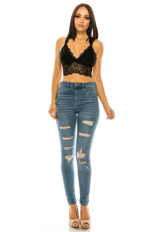 Lace Crop Top-Charmful Clothing Boutique