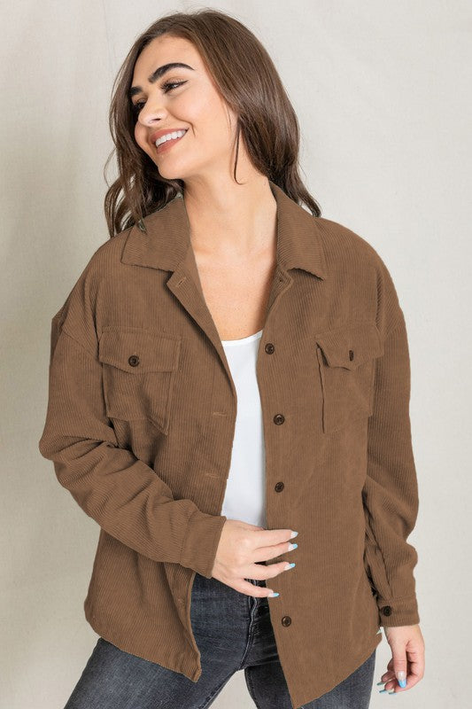 Corduroy Jacket-Charmful Clothing Boutique